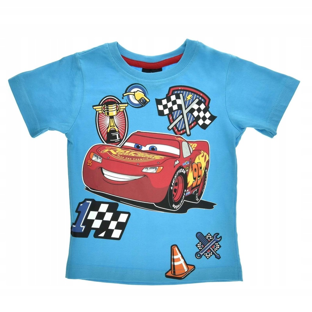 T-shirt dziecięcy Cars Auta Niebieska r.128