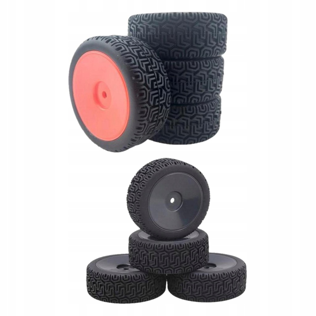 8 gumowe opony rajdowe i felgi do WLtoys 144001 i