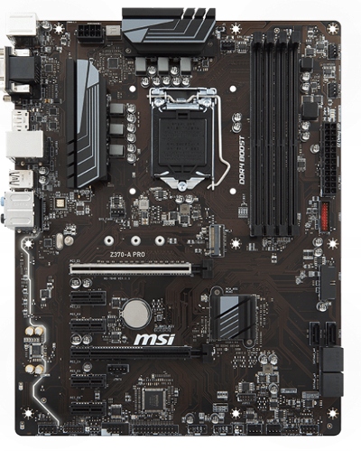 Купить MSI Z370-A PRO + Intel Core i5-9400F + 8 ГБ 3000 МГц: отзывы, фото, характеристики в интерне-магазине Aredi.ru