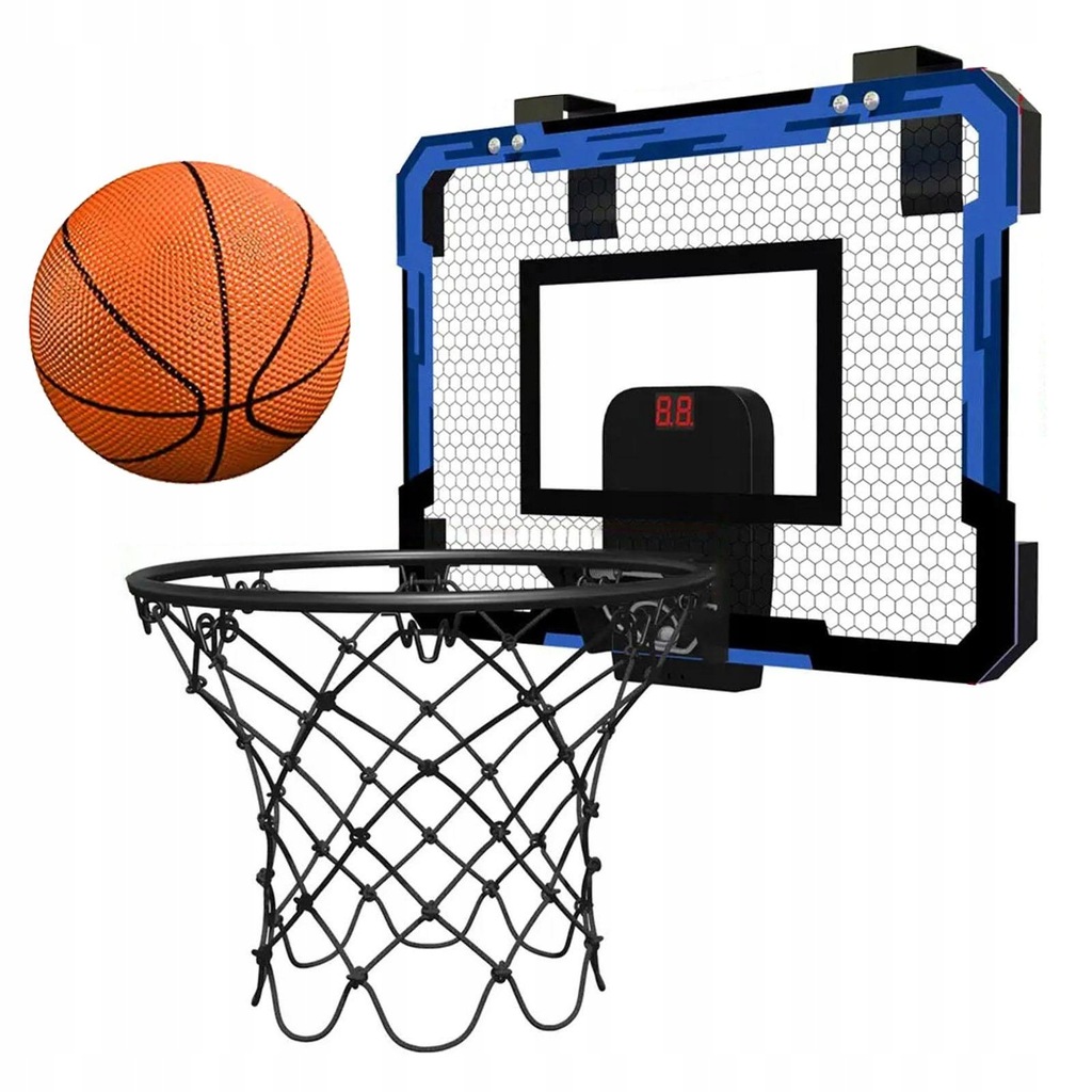 Mini Basketball Hoop Set Wall Mounted blue
