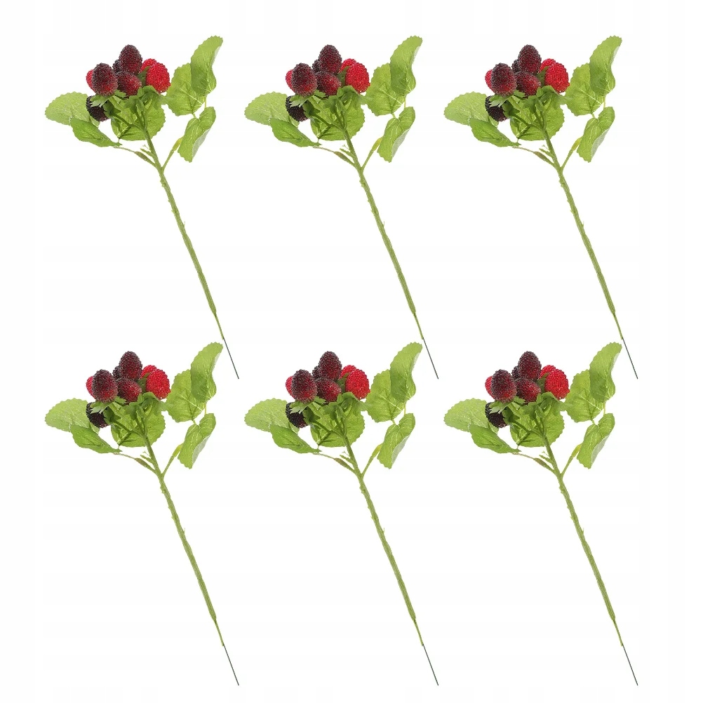 6 Pcs Simulated Bayberry Potted Plant Fake Fruits Models Toy Tabletop