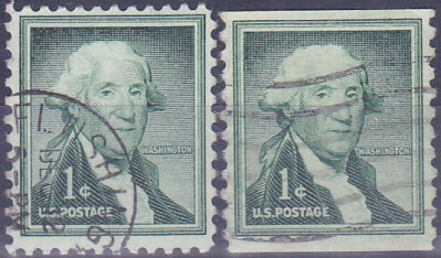 USA - znaczki kasowane z 1954 roku. X 1080.