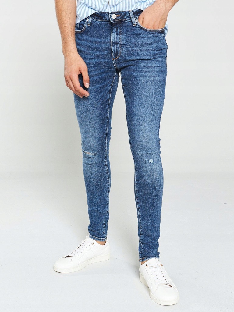 RIVER ISLAND JEANSOWE SPODNIE RURKI__W34L32_AV_VXD