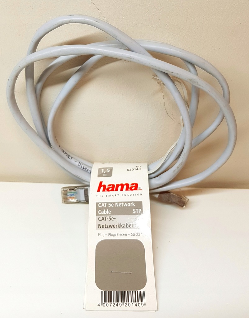 Kabel sieciowy Ethernet Patchcord - 1,5 m (HAMA)