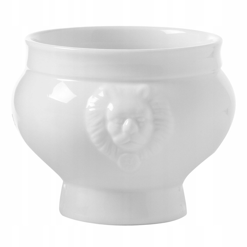 Miska na zupę LIONHEAD biała porcelana 0.5L - Hend