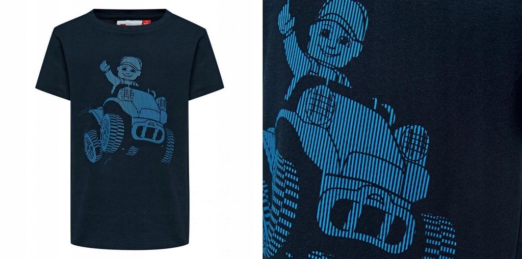 O007D09 KOSZULKA T-SHIRT Z NADRUKIEM LEGO WEAR 80