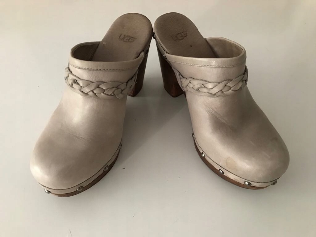 UGG chodaki drewniaki skóra 37