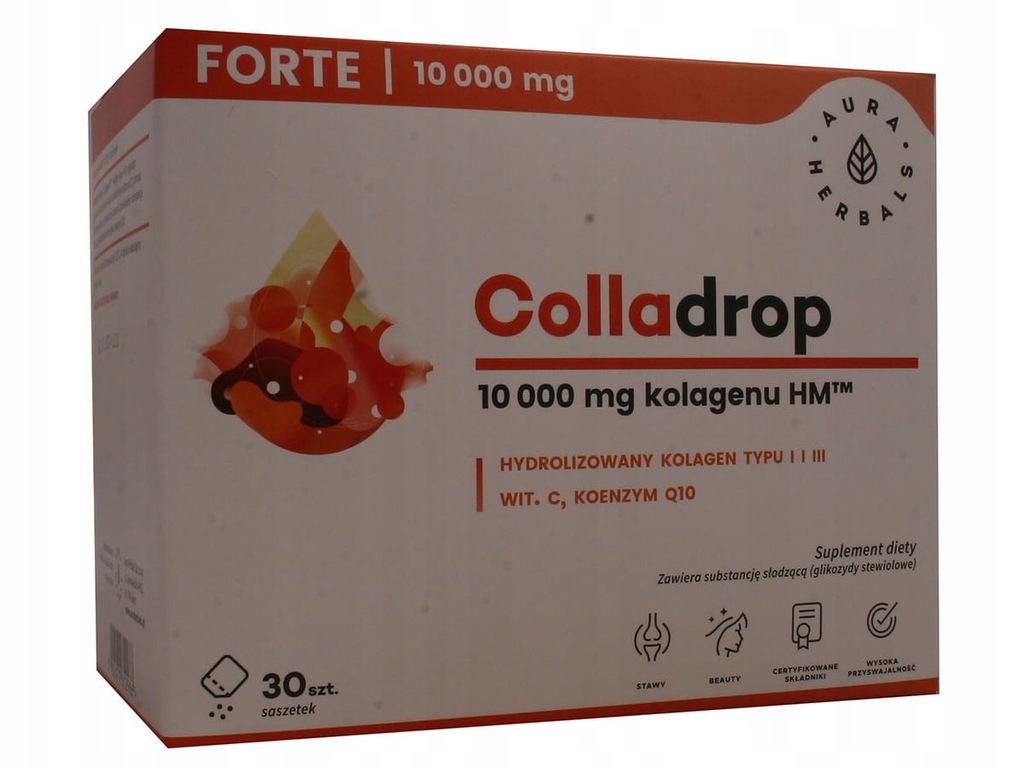 Colladrop forte 10000mg kolagenu 30 sasz