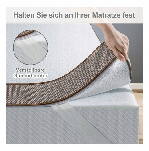 BedStory nakładka na materac z pianki z pamięcią kształtu H2, H3 90x200x7,5