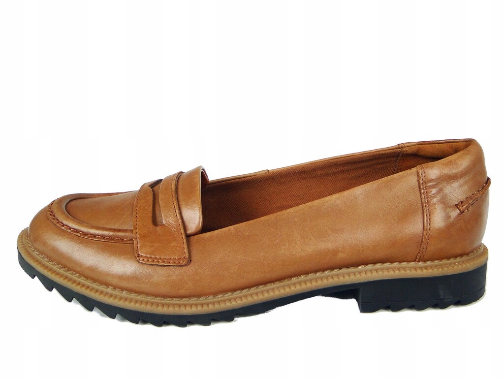 CLARKS r 39,5 BALERINKI MOKASYNY SKÓRA