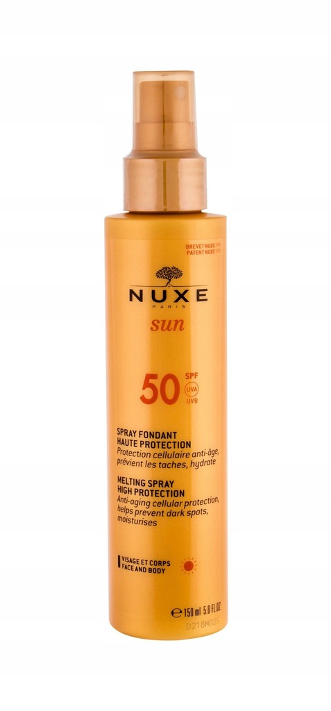 NUXE Sun Melting Spray SPF50 Preparat do opalania