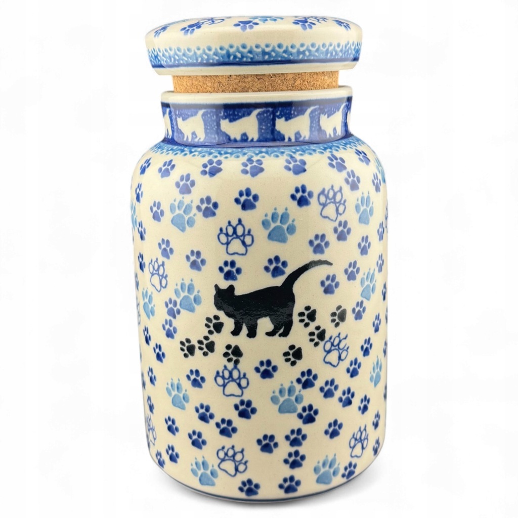 Pojemnik na kawę 1 L Koty kotki dek. 1771 Ceramika Bolesławiec