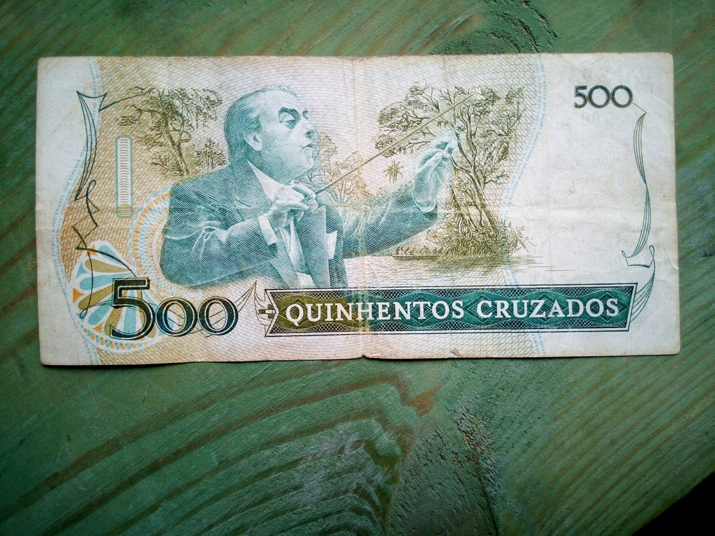 500 CRUZADOS 1988 BRASIL VILLA LOBOS BANKNOT A 097