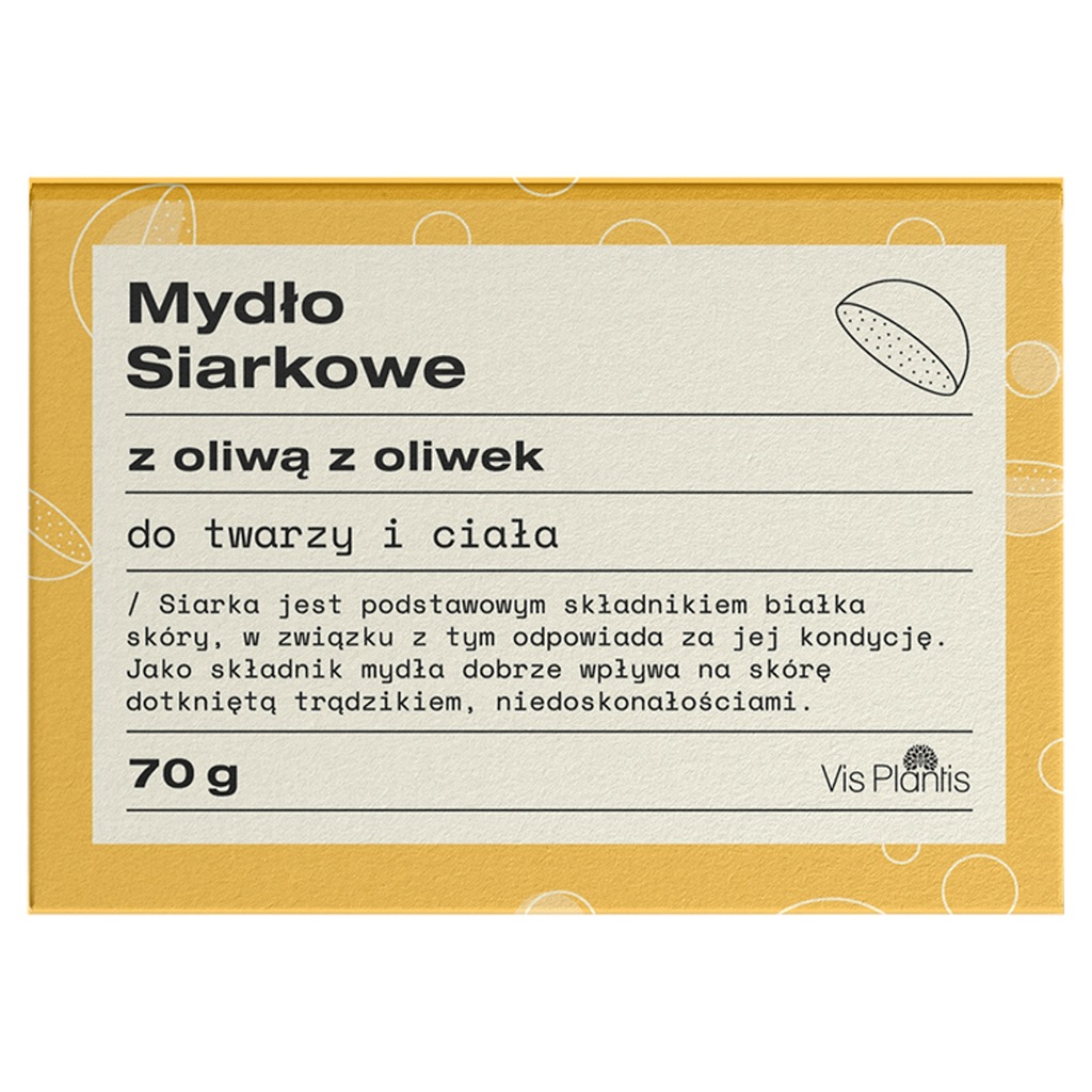 Vis Plantis Mydło siarkowe z olejem z oliwek 70 ml 70 g