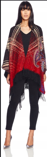 DESIGUAL narzutka PONCHO szal