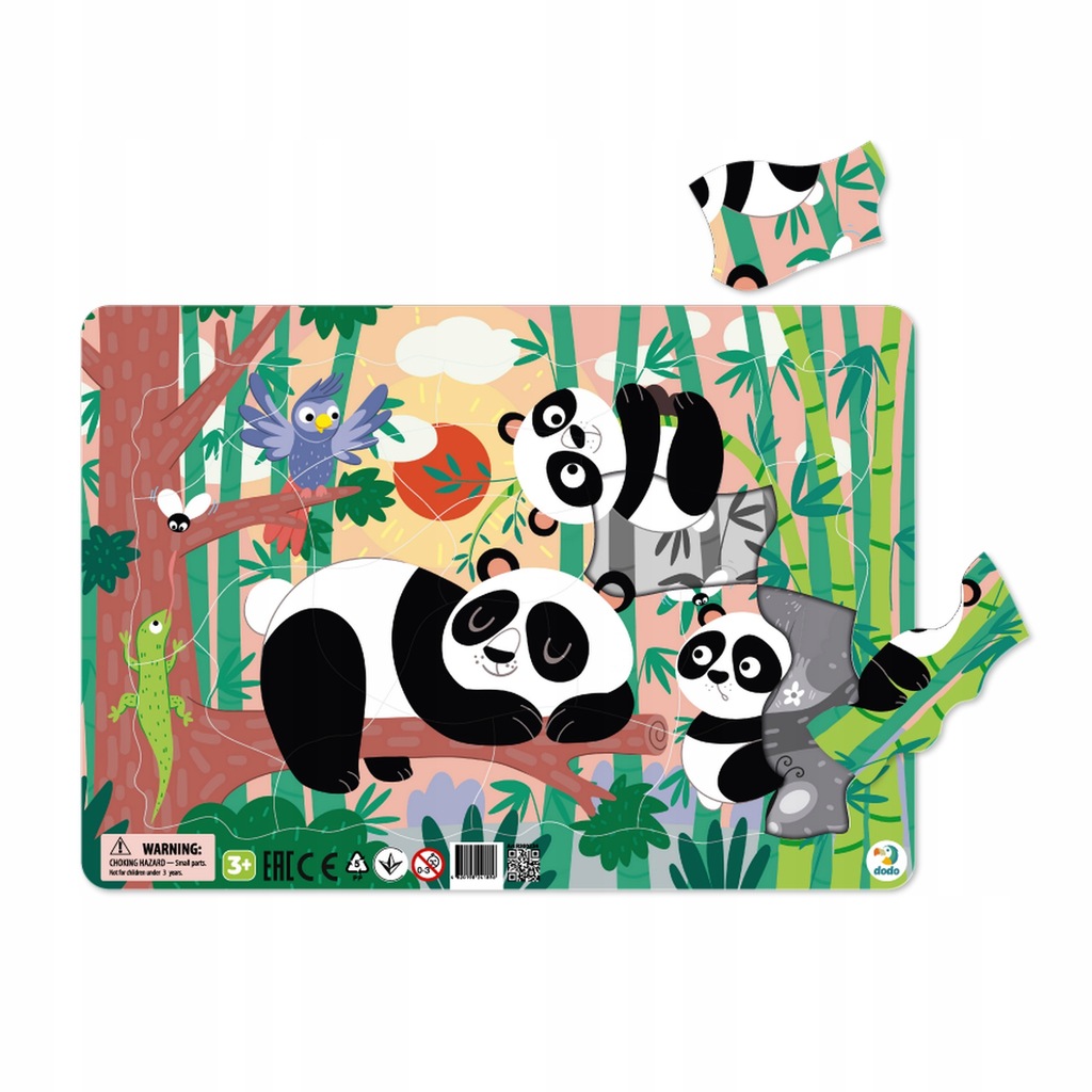 Puzzle układanka w ramce 21 ele. pandy