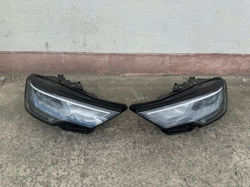 AUDI A6 C8 4K0 PÓŁ LED 18- EU KOMPLET LAMP PRZÓD EU Z JEDNEGO AUTA