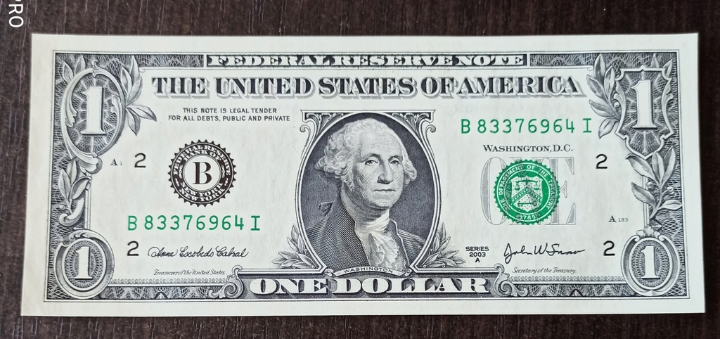 1 dolar USD 2003r. UNC