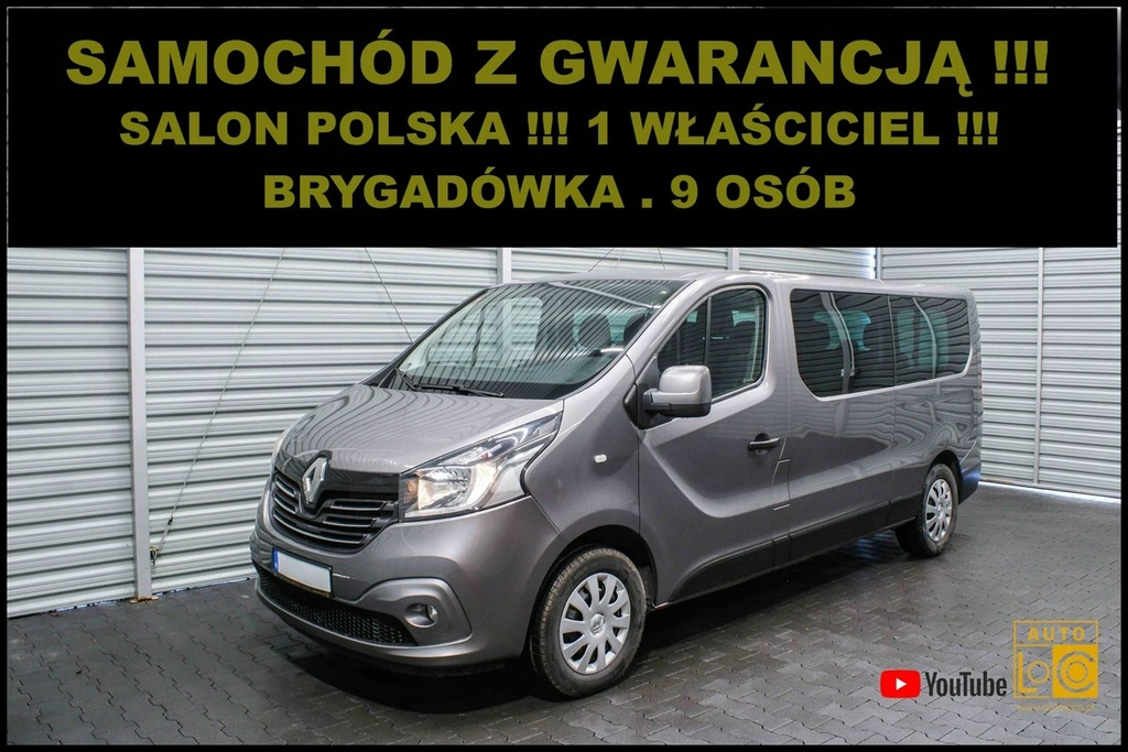 Renault Trafic BRYGADÓWKA L2H1 + 9 osób + Salon