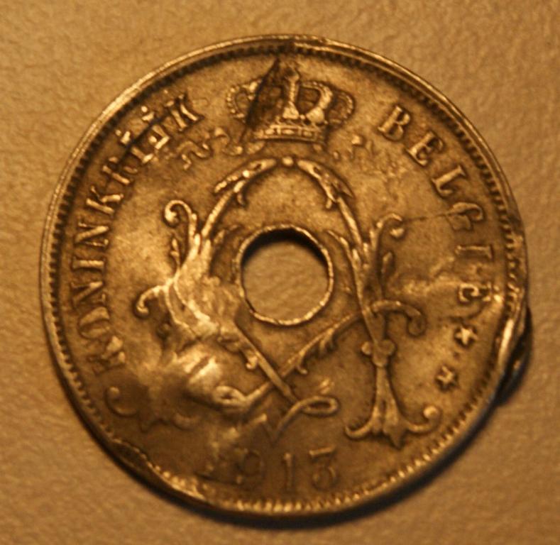 moneta - Belgia - 25 cen - 1913