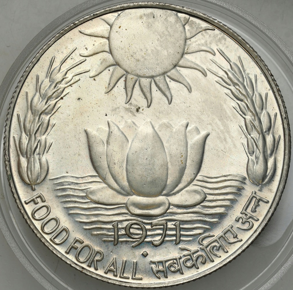 Indie. 10 rupii 1971 FAO – SREBRO