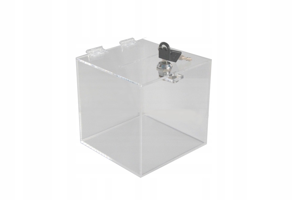 Skarbonka - Urna - Losbox z plexi - 15x15x15 cm