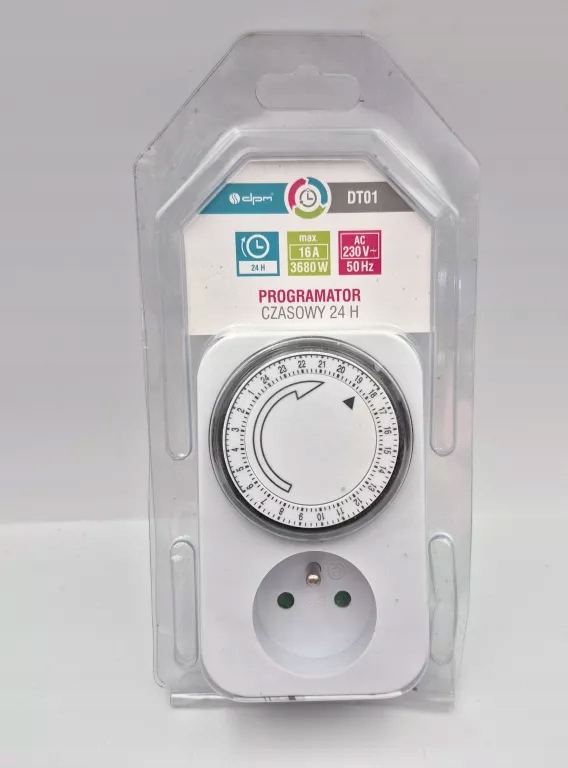 PROGRAMATOR CZASOWY MECHANICZNY ANALOGOWY 24H DPM