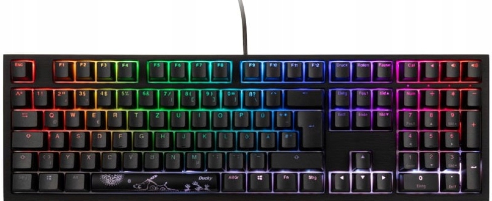 Ducky Shine 7 PBT Gaming Tastatur - MX-Black (US), RGB LED, blackout