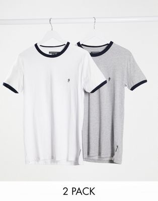 FRENCH CONNECTION T-SHIRT 2-PACK MĘSKI M 1AAA