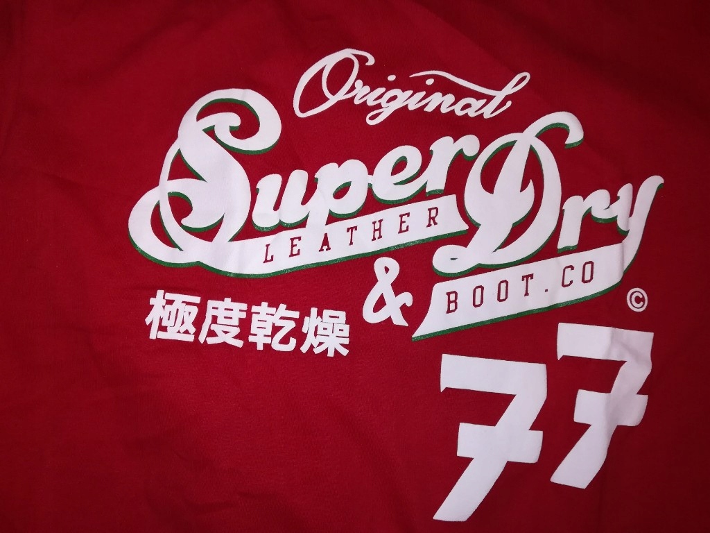superdry t-shirt xl czerwony