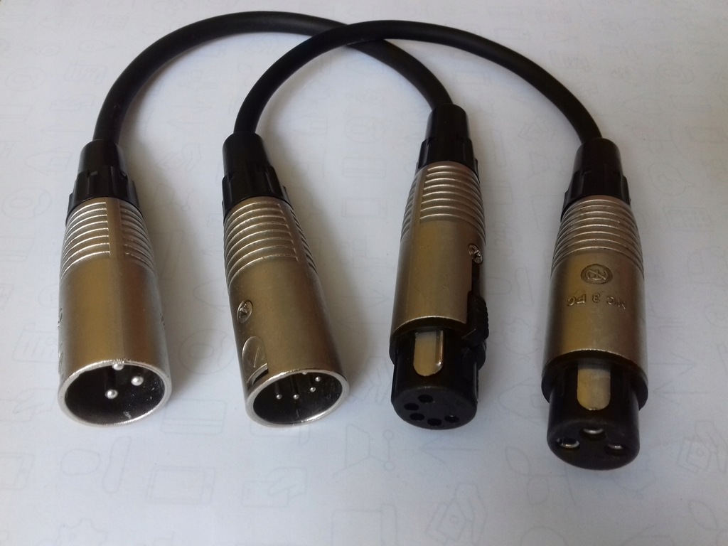 2 x Adapter DMX - XLR3(m)-XLR5(ż), XLR3(ż)-XLR5(m)