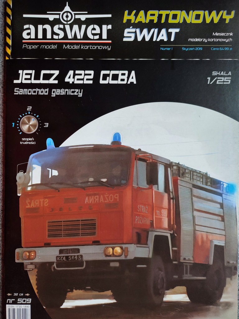 Answer 1/2019 samochód pożarniczy JELCZ 422 GCBA