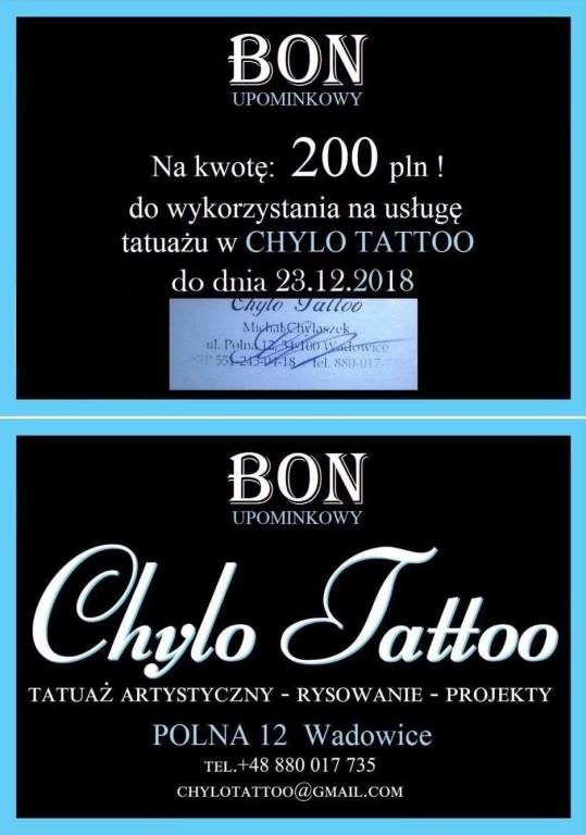 Sesja tatuażu CHYLO TATTOO WADOWICE