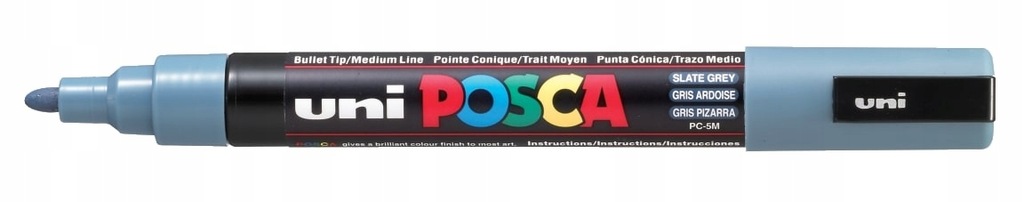 Uni marker Posca PC-5M plakatowy szary