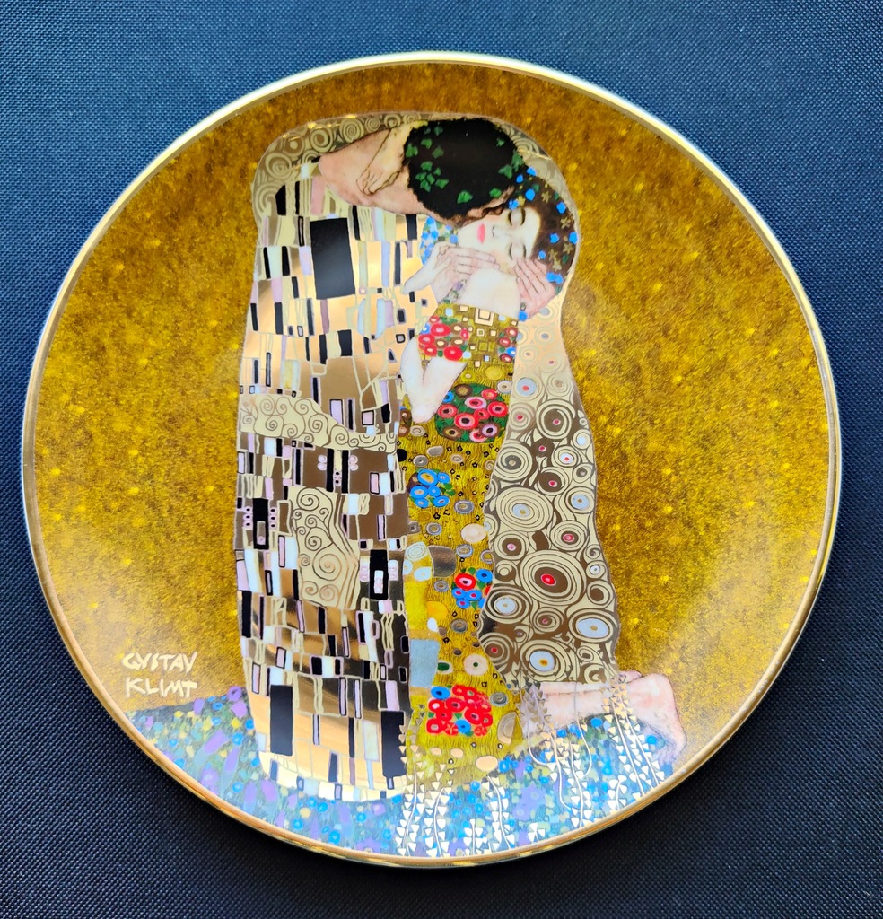 Talerz ścienny 21cm Pocałunek Gustav Klimt Goebel