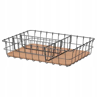 ORGANIZER NA BIURKO CZARNY 26x34x8 cm PLEJA IKEA