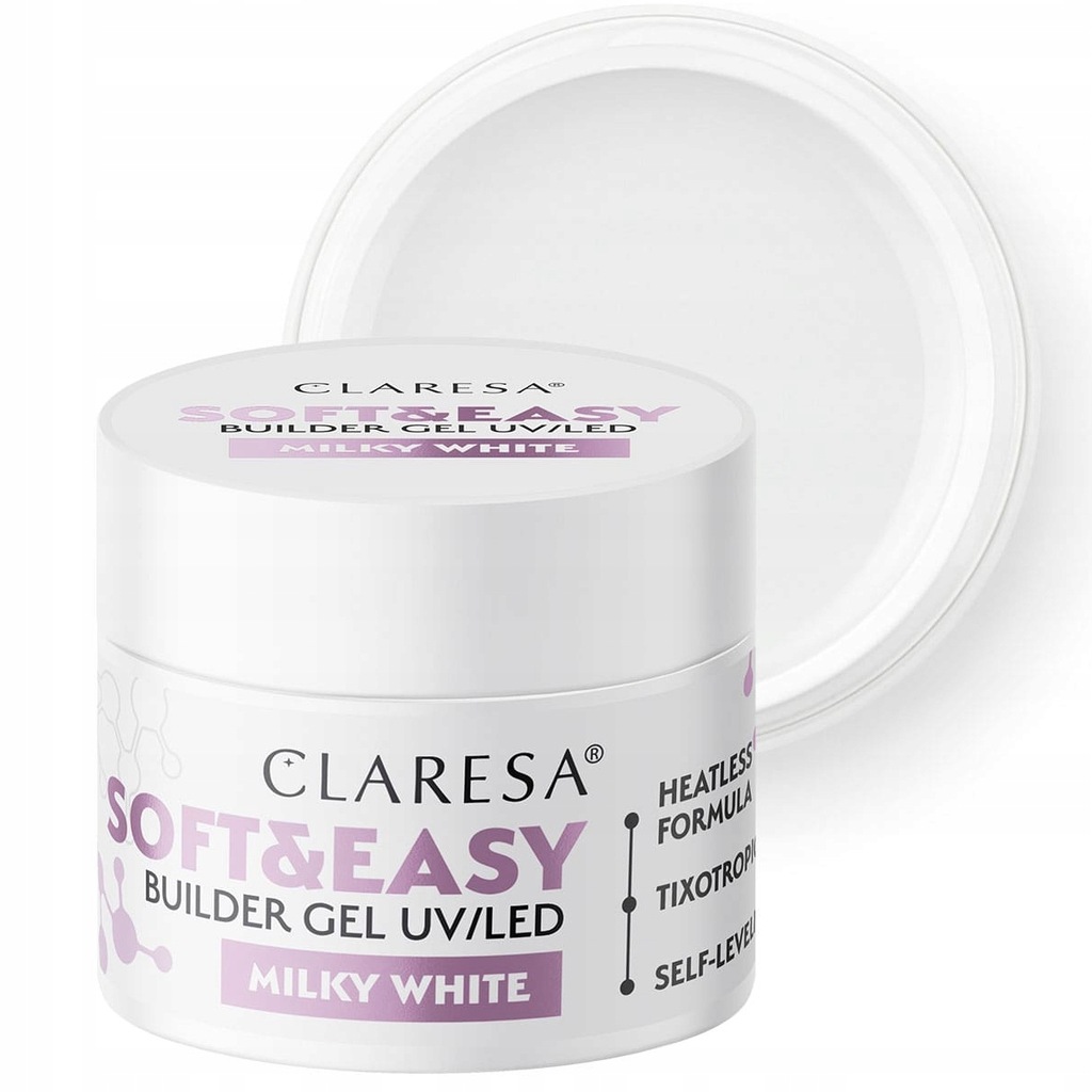Claresa Soft&Easy Żel Budujący Milky White 90g