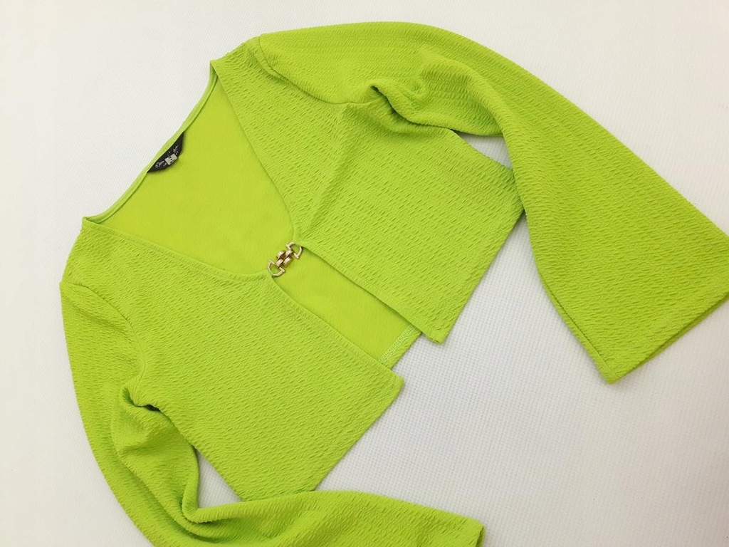 MISS SELFRIDGE tłoczona BLUZKA crop top _ 40