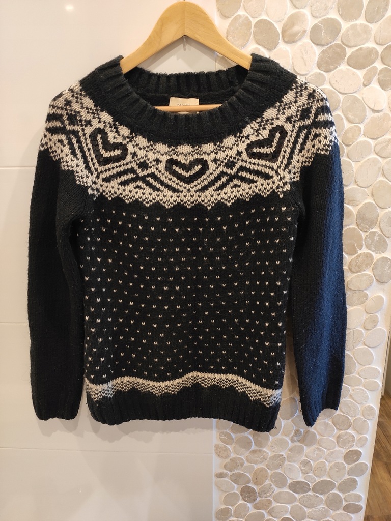 Sweter damski Papaya serca M/L z domieszką wełny