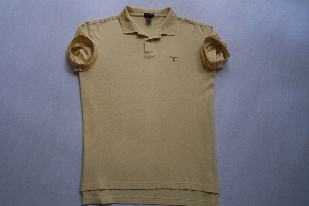 GANT koszulka polo jasna żółta logowana____2XL/3XL