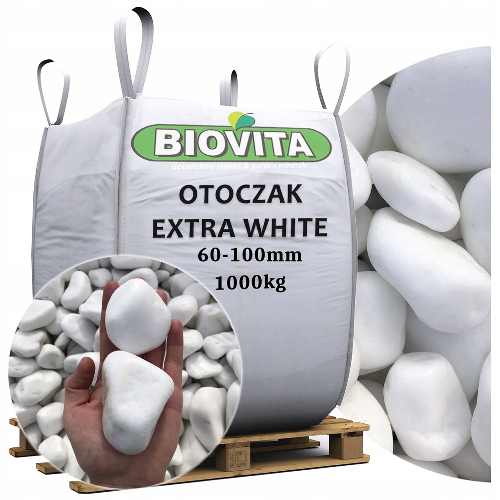 OTOCZAK EXTRA WHITE THASSOS BIAŁY KAMIEŃ BIG BAG