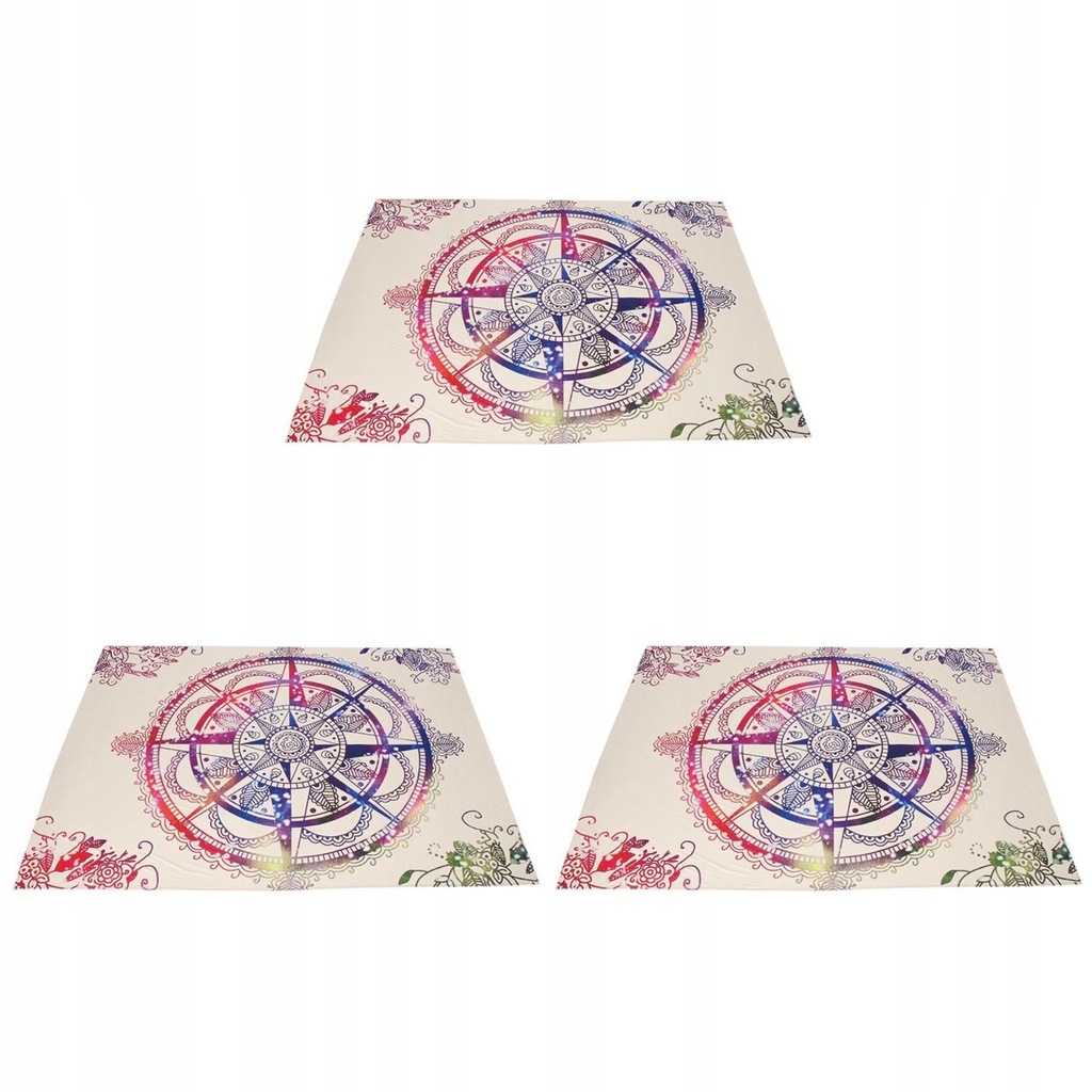 3 SZTUK INDIAN MANDALA TOTEM COMPASS MANDRA