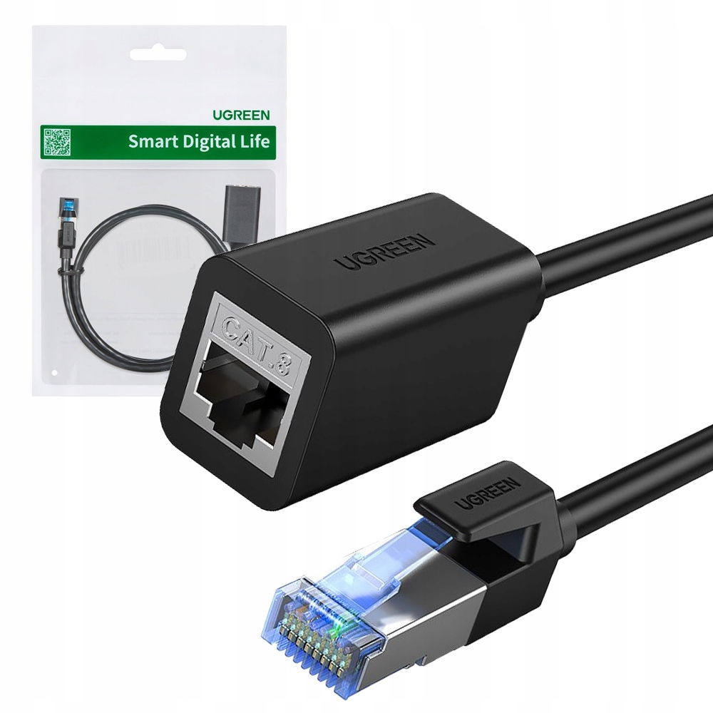 UGREEN KABEL LAN ETHERNET RJ45 PRZEDŁUŻACZ CAT8 1M