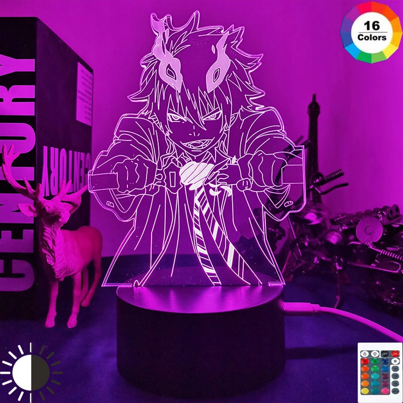 Lampka Nocna 3d Led Light Anime niebieski