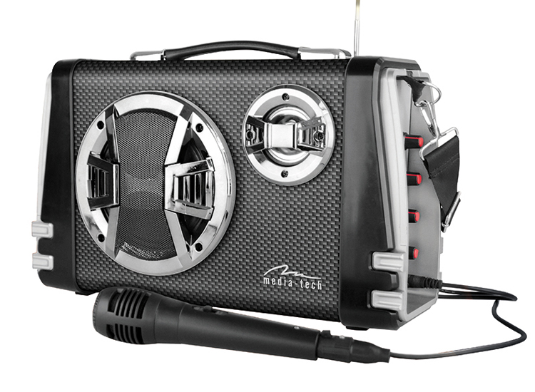 MEDIA-TECH MT3149 PARTYBOX BT MP3 KARAOKE boombox