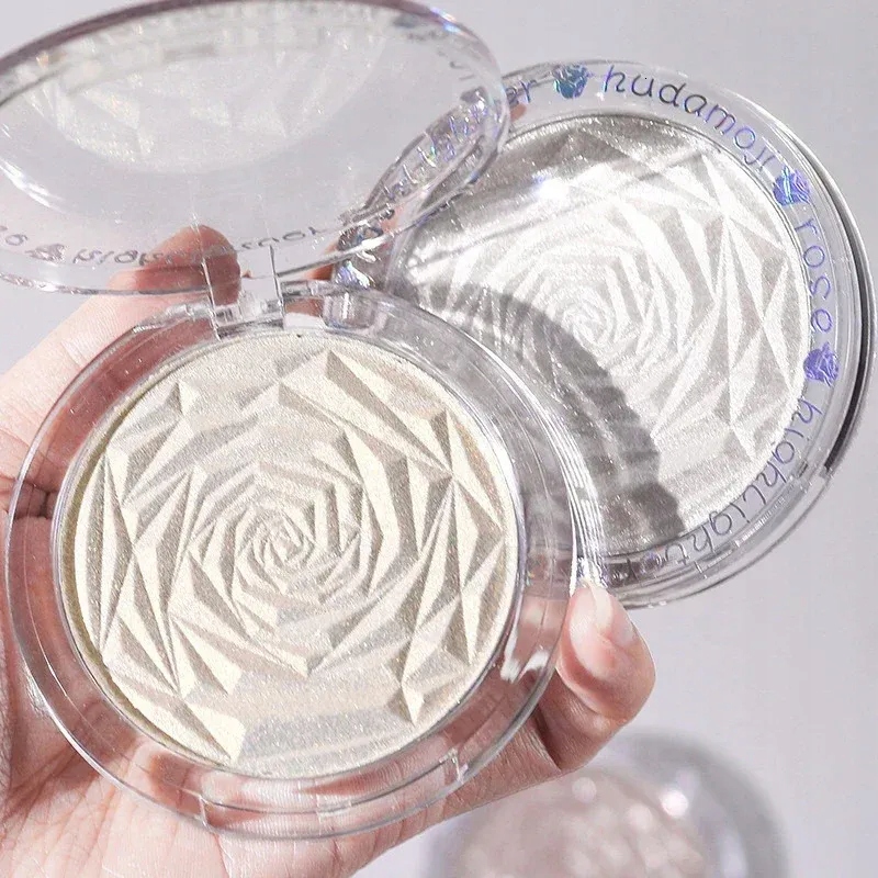 HUDAmoji Rose – rozświetlacz do twarzy w kształcie róży, kolor 01, 12g