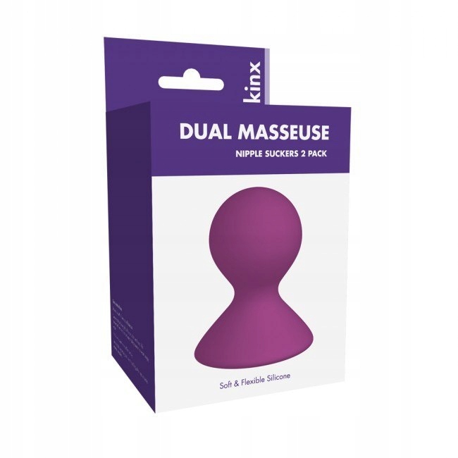 Dual Masseuse Silicone Nipple Suckers 2 Pack