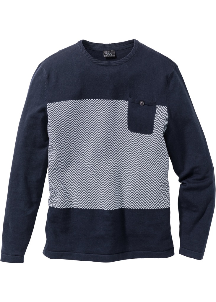 (24/341) BPC SWETER Z KIESZONKĄ REGULAR FIT 48/50