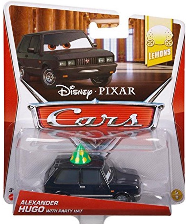 Disney Mattel Auta Cars Alexander Hugo with Hat