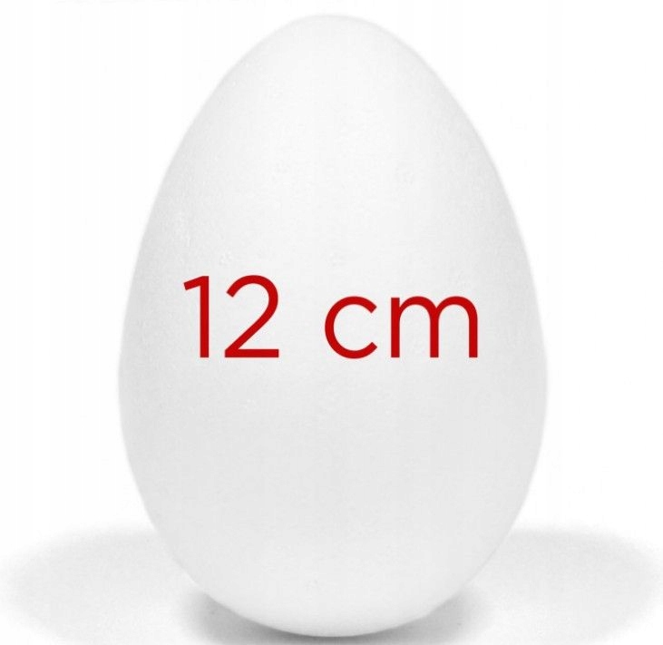 Jajko jajka styropianowe białe 12 cm